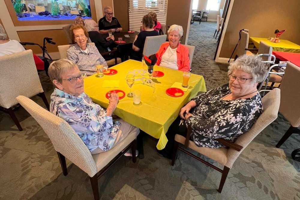 Residents ready for a snack at Legacy Living Defiance in Defiance, Ohio