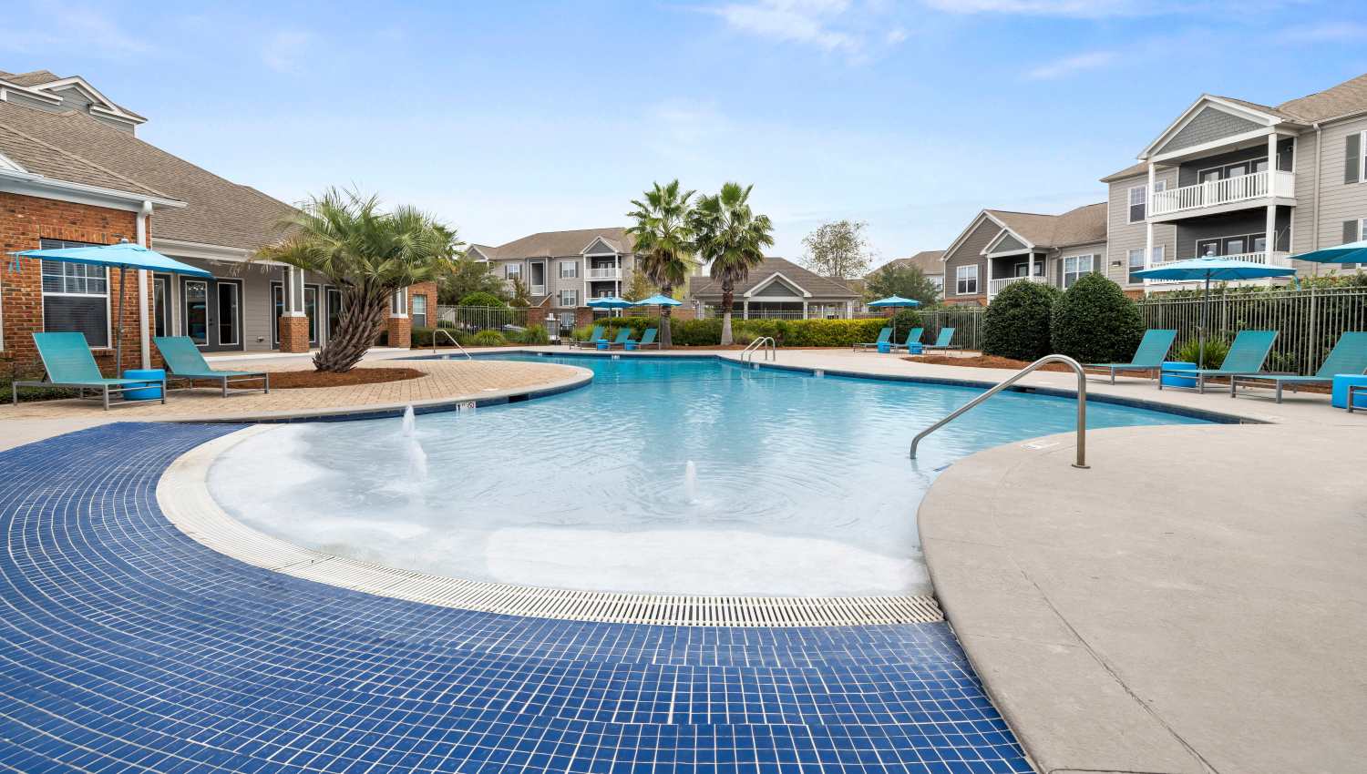 Beach-entry pool at Odyssey Lake in Brunswick, Georgia