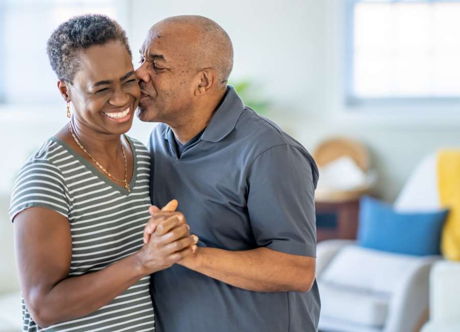 Senior couple dancing at The Residences at Thomas Circle in Washington, District of Columbia