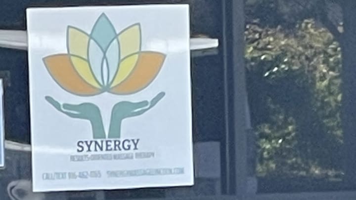 Synergy Results-Oriented Massage Therapy Sign