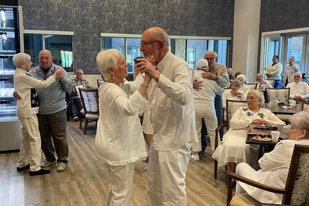 Residents socializing at Watermere at the Preserve in North Richland Hills, Texas