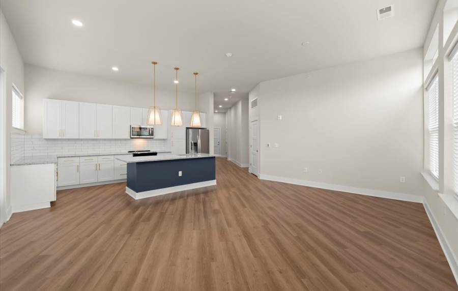 Extra Large kitchen and living room layout bedroom at EVOQ East Cobb in Marietta, Georgia