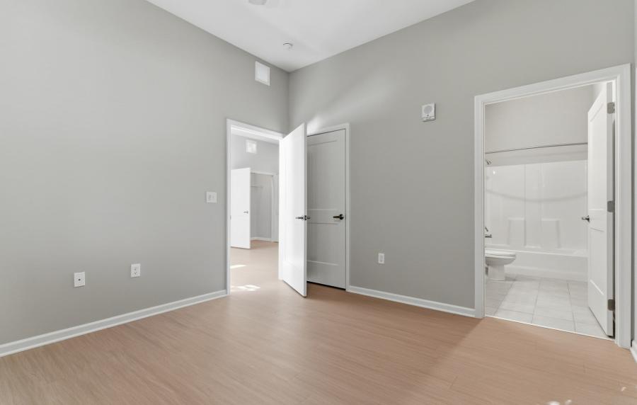 Bedroom with attached bathroom at Echo Trail in Bowling Green, Kentucky