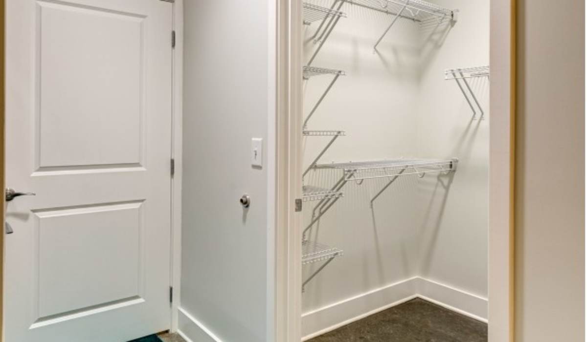 Walk-in closet at Attain Downtown, Norfolk, Virginia
