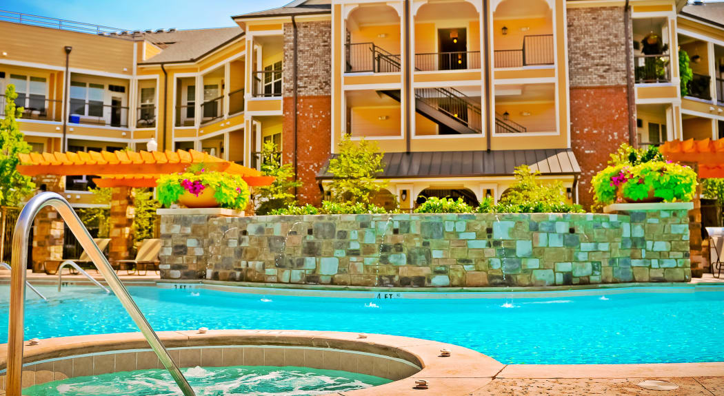Beautiful swimming pool area at Cantare at Indian Lake Village in Hendersonville, Tennessee