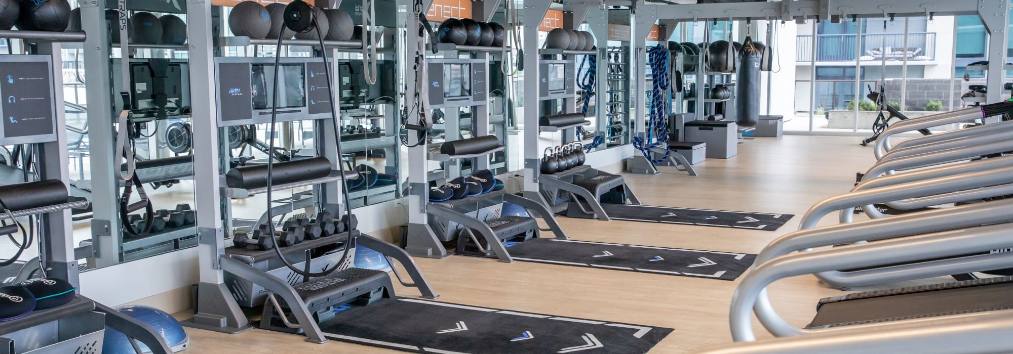 Fitness center at Kenect in Chicago, Illinois