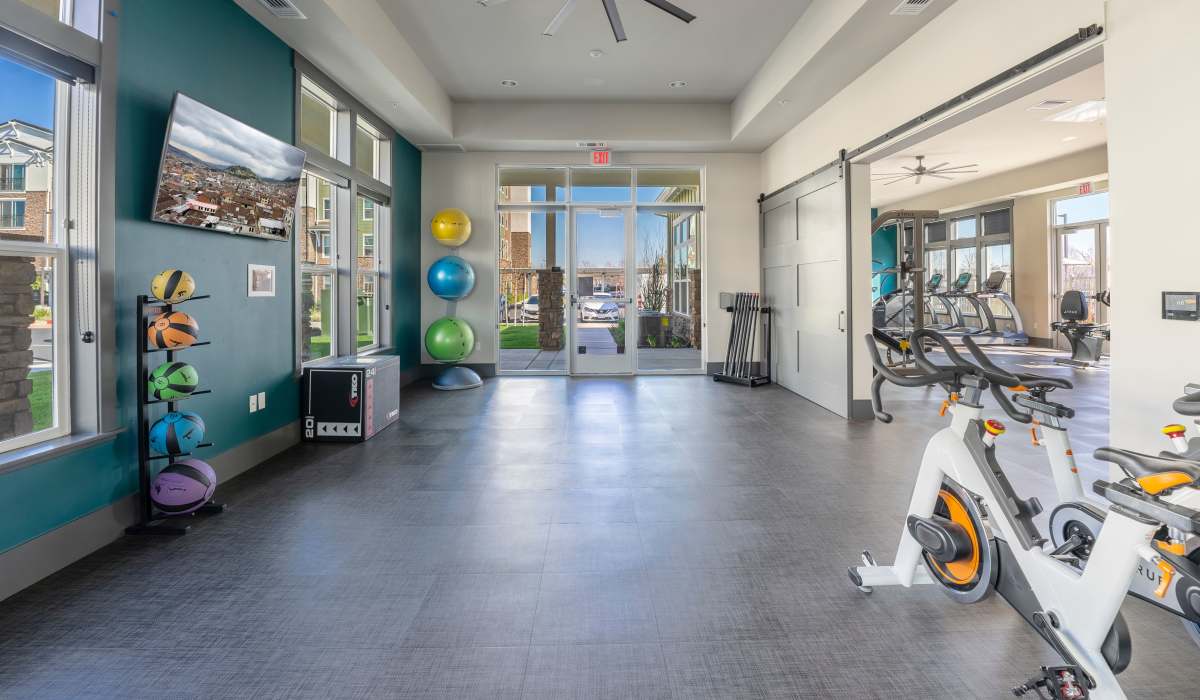 Fitness center at Alira Apartments in Sacramento, California