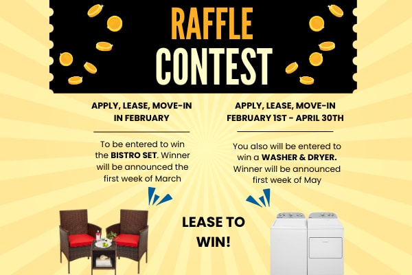 Lease & Enter to Win Raffle