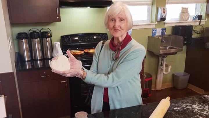 Harvester Place Memory Care resident bakes cookies from scratch