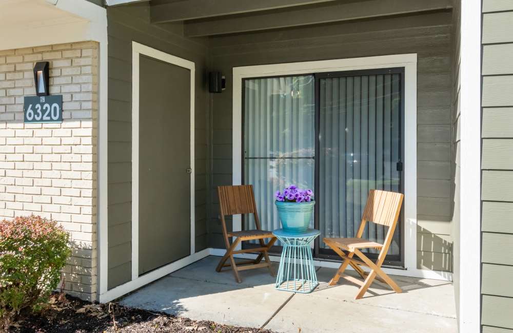 Patio at Parkside at Castleton Square in Indianapolis, Indiana