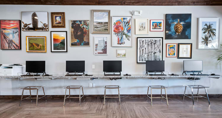 Spacious resident clubhouse at Waterside at Ocotillo in Chandler, Arizona