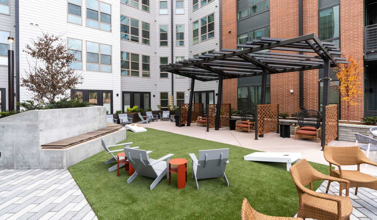 Outdoor courtyard area at Terrazzo in Durham, North Carolina