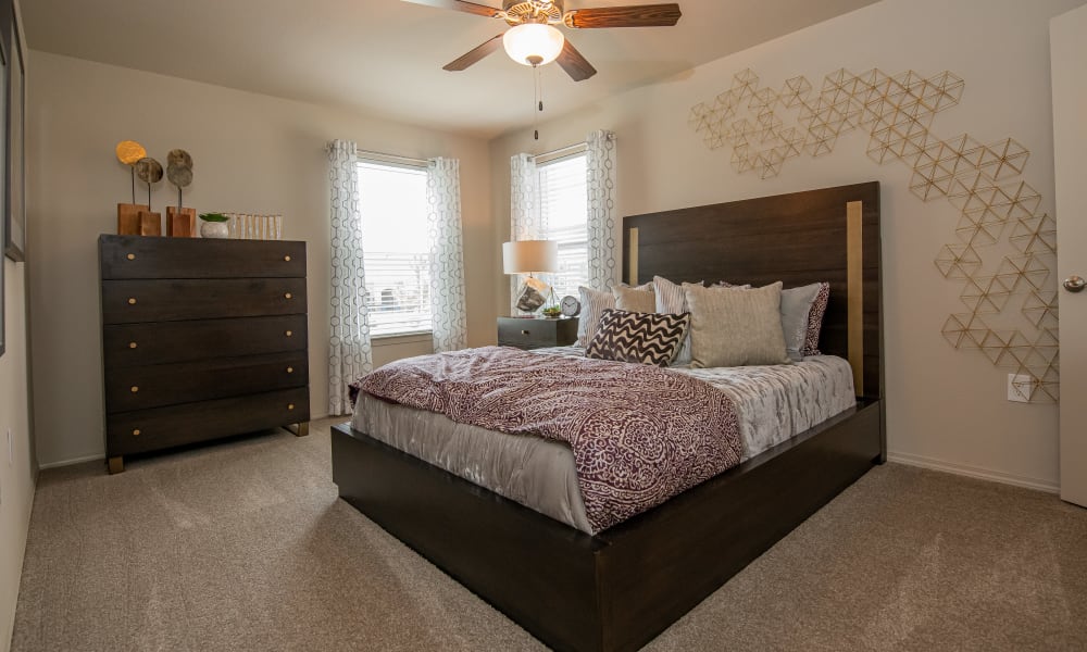 Spacious bedroom with natural light at Cottages at Crestview in Wichita, Kansas