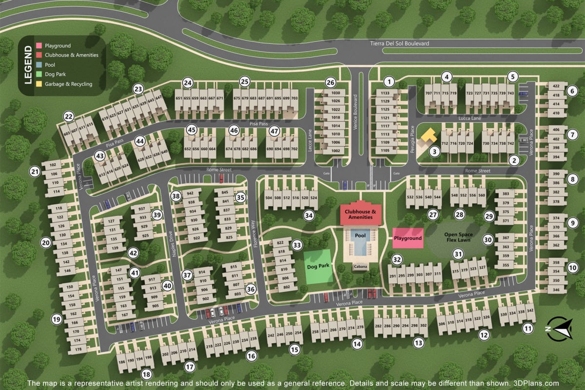 site map of Artisan Living Bella Citta in Davenport, Florida