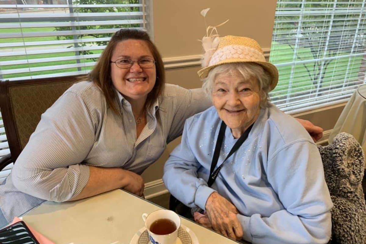 Having tea with Mom at Parsons House Frisco in Frisco, Texas