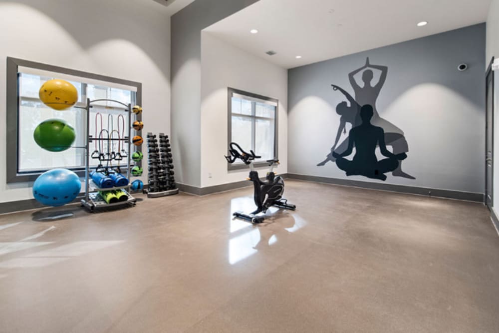 Fitness center at Murano at Three Oaks in Fort Myers, Florida