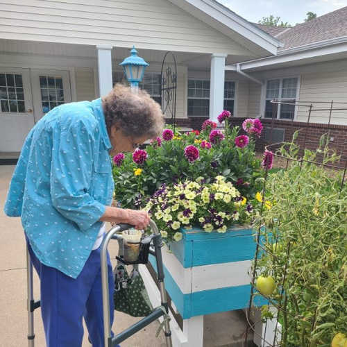 Caregivers taking toy drive donations at Homestead House in Beatrice, Nebraska