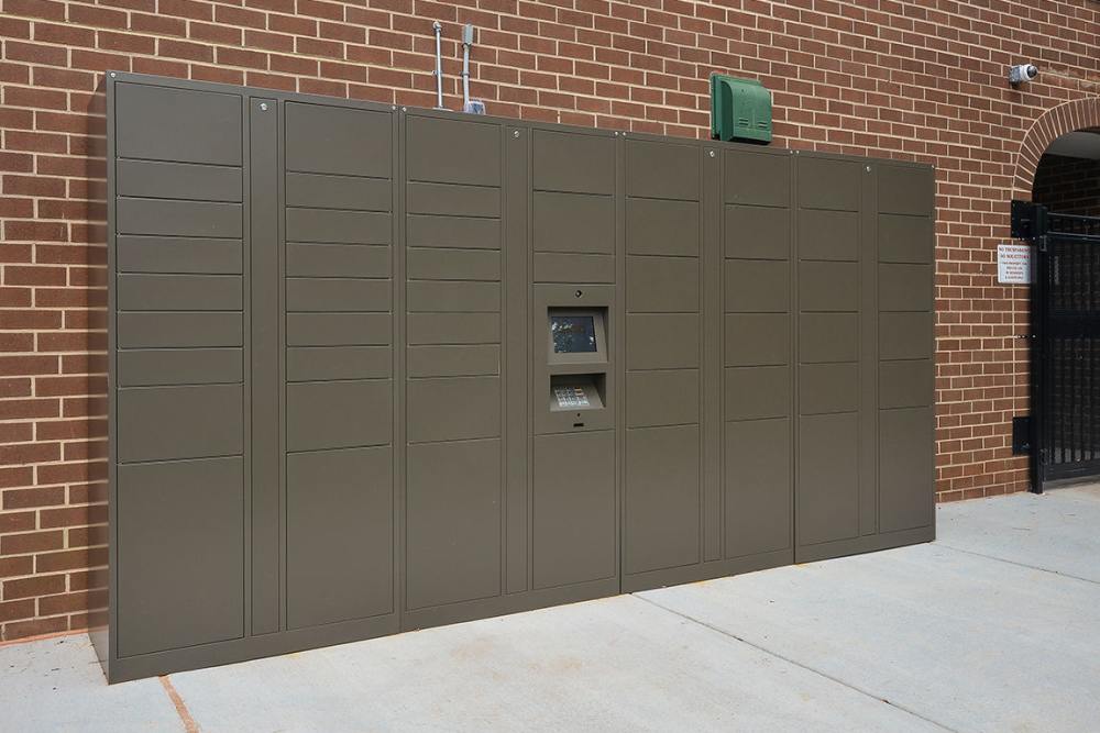 Storage by a Brick Wall at Metro Pointe in Baltimore, Maryland