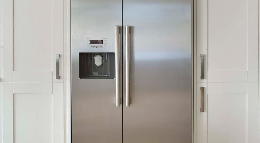 Stainless-steel kitchen appliances at The Millwright in Cornelius, North Carolina