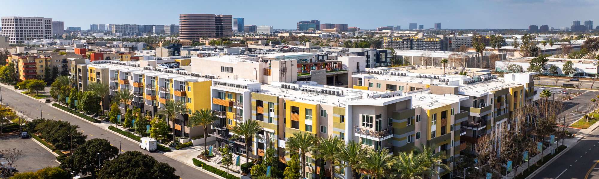 Neighborhood view at Fusion Apartments in Irvine, California
