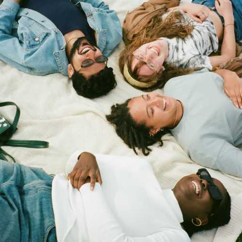 Resident friends chilling in the park at Charleston in San Antonio,Texas