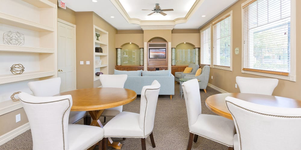 Social room at Sanctuary Cove Apartments in West Palm Beach, Florida