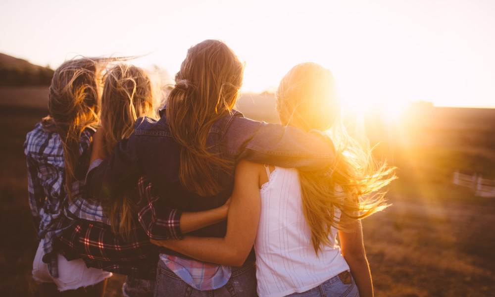 Students sitting near Malibu in Tucson, Arizona