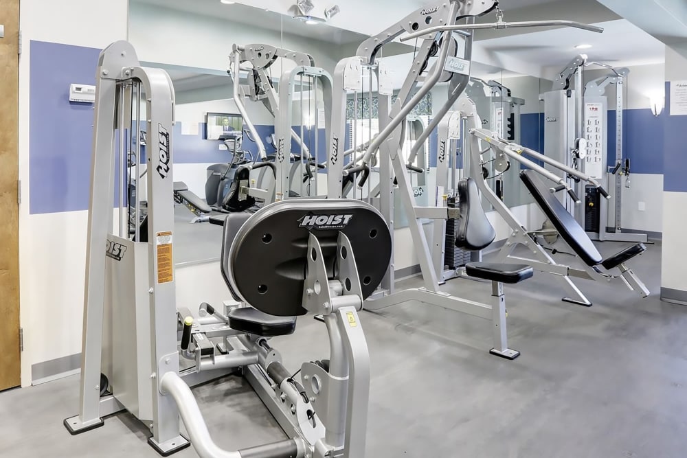 Fitness center at Tuscany Gardens in Windsor Mill, Maryland