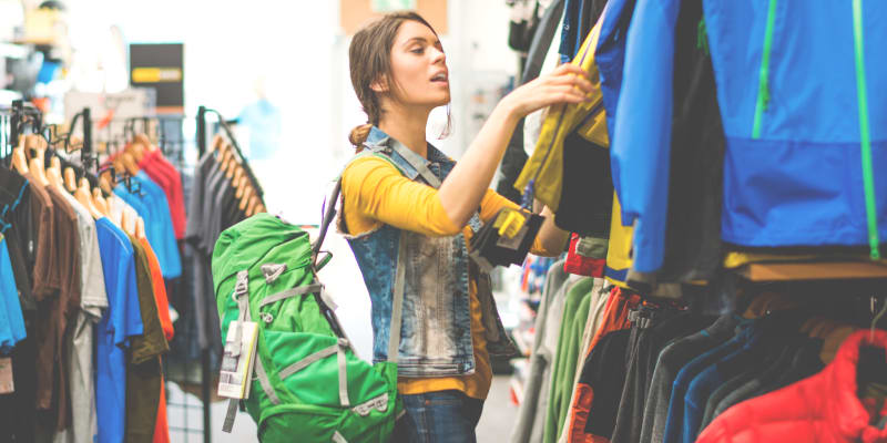 a resident shopping near Davis Hill in Joint Base Lewis McChord, Washington