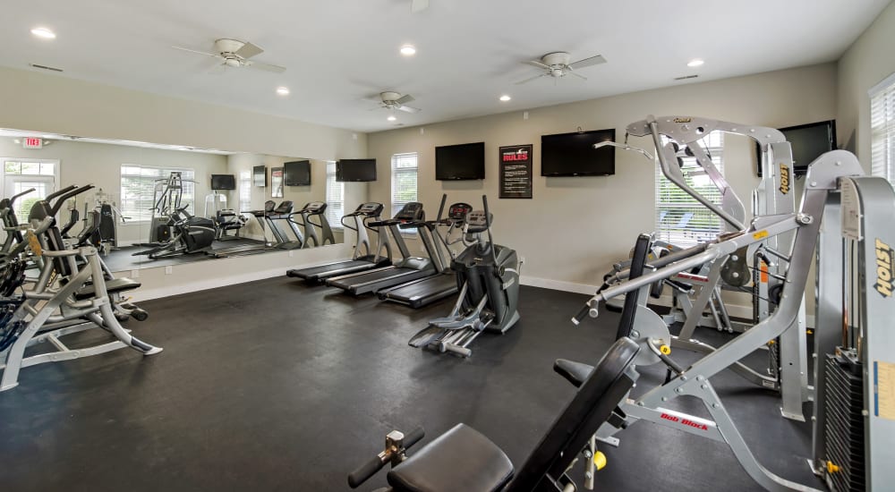 Fitness center at Cumberland Pointe in Noblesville, Indiana