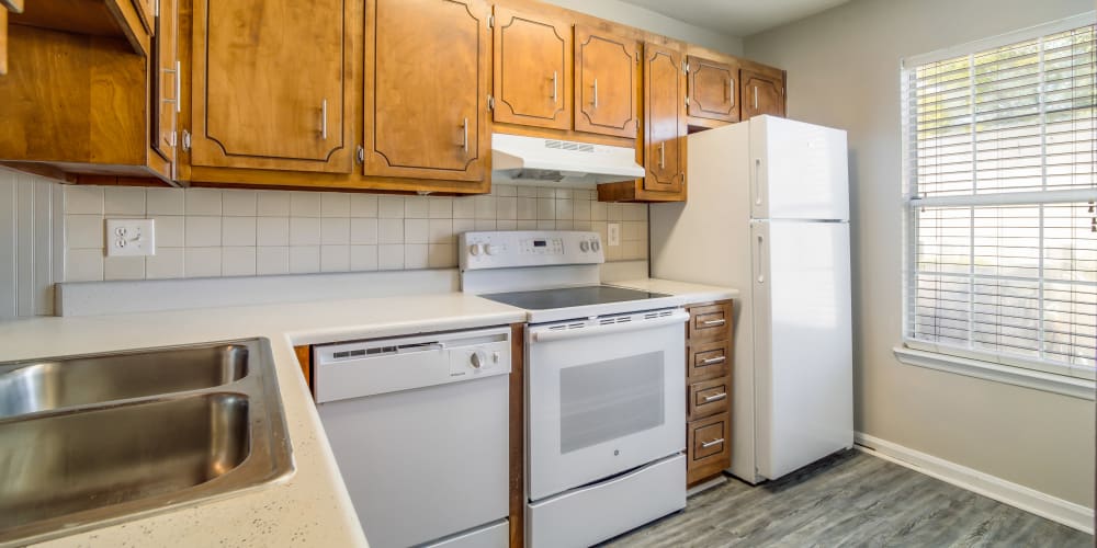 Kitchen with plenty of counter top space at 220 West Townhomes in Augusta, Georgia