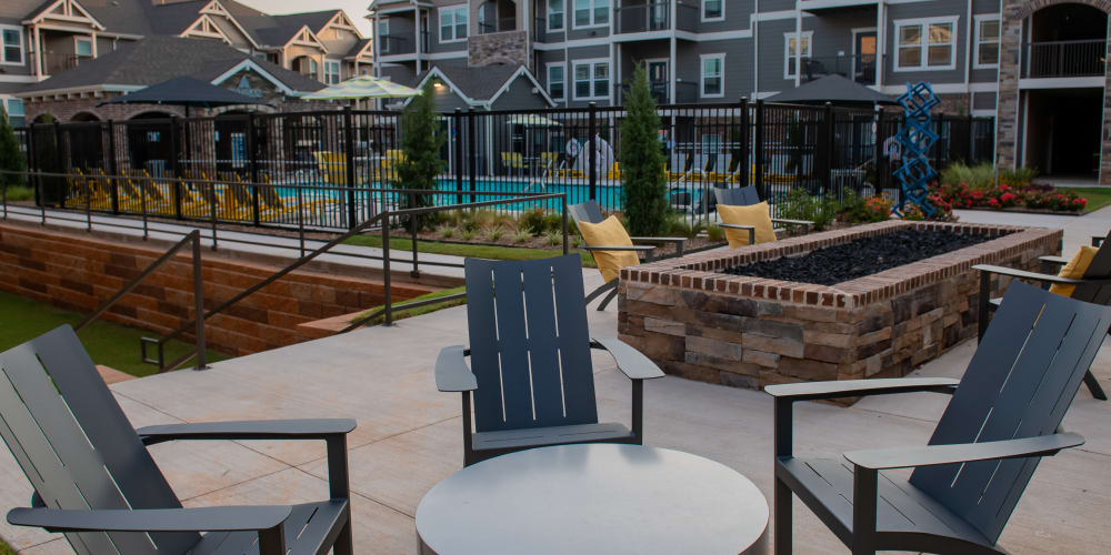Firepit and relaxing area at Artisan Crossing in Norman, Oklahoma