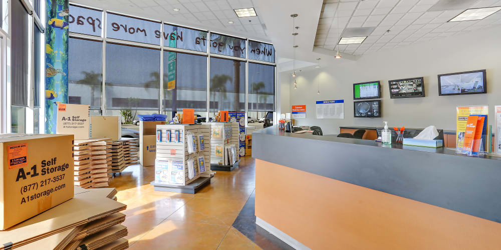 The front office of A-1 Car Storage - San Diego in San Diego, California