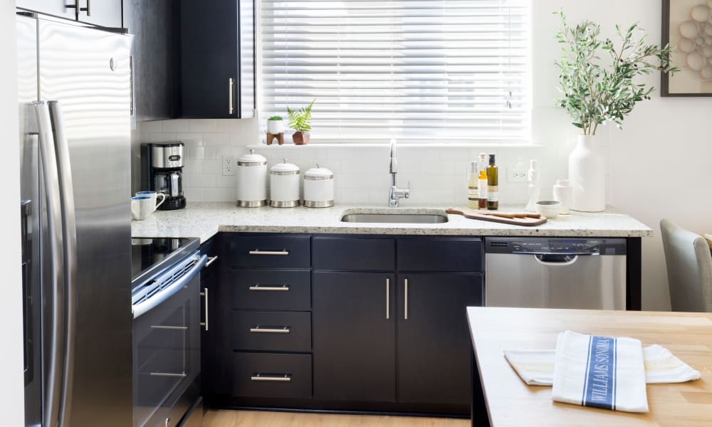 Chef-inspired kitchen in a model home at The Bixby in Washington, District of Columbia