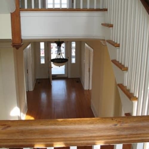 Looking downstairs in a home at Wood Road in Annapolis, Maryland