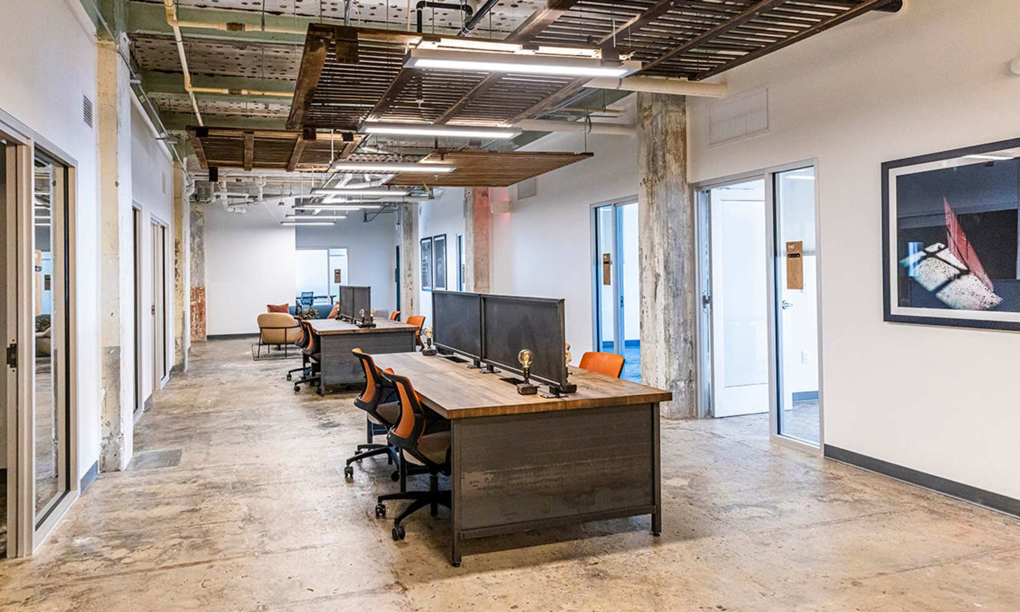 Private offices and coworking spaces available at Union Terminal Warehouse in Jacksonville, Florida