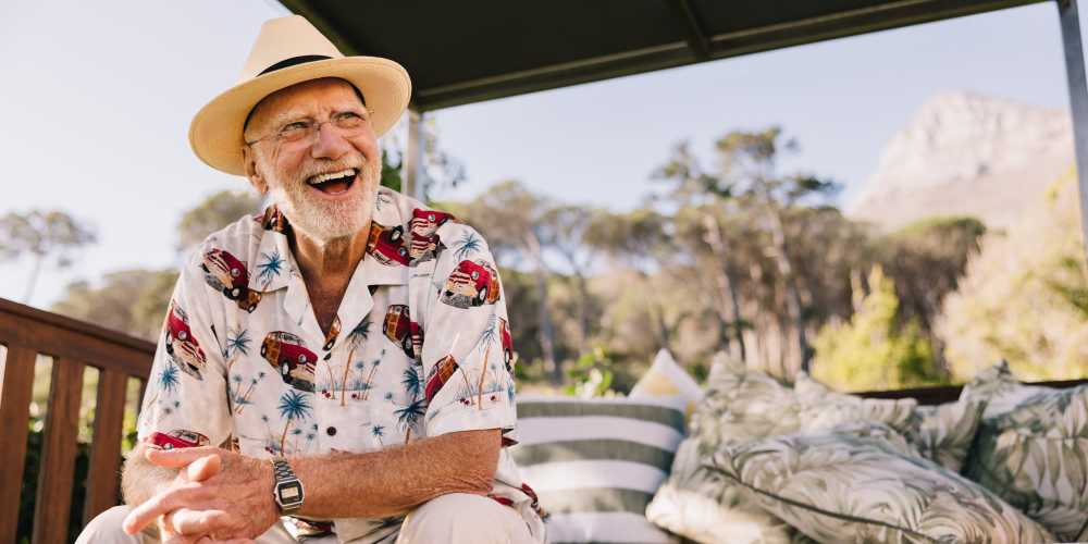 Happy resident near Hilltop Senior in Irvington, New Jersey