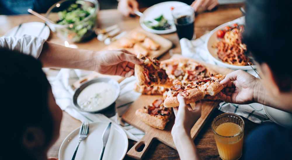 Residents having delicious food at a restaurant near North Hills Place in Richland Hills, Texas 