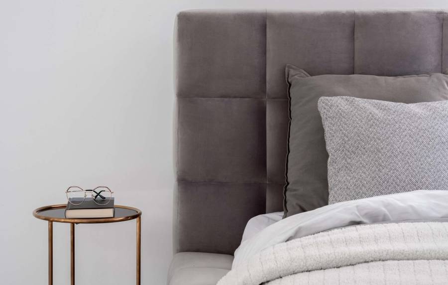 Elegant minimalist bedroom at Silo Creek Apartments in Lafayette, Louisiana