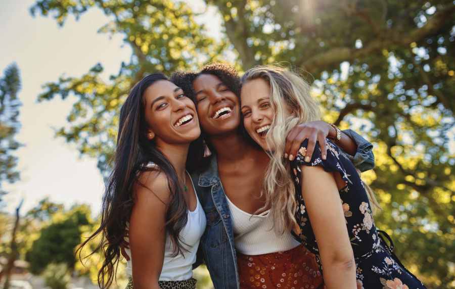 Friends enjoying their time at La Vina Apartments in Livermore, California,