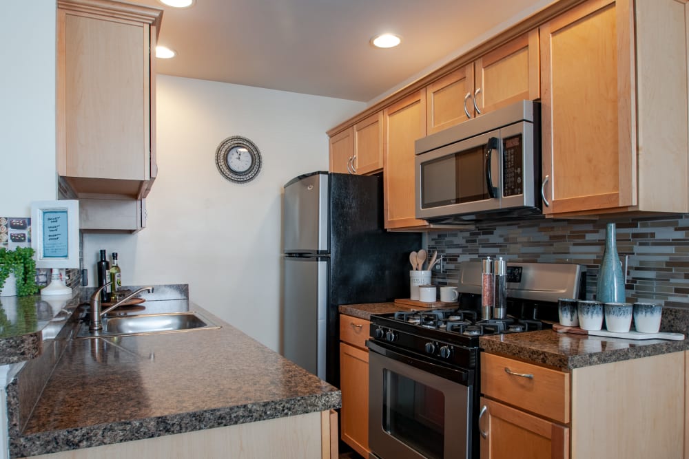 Spacious Kitchen at Hill Brook Place Apartments in Bensalem, Pennsylvania