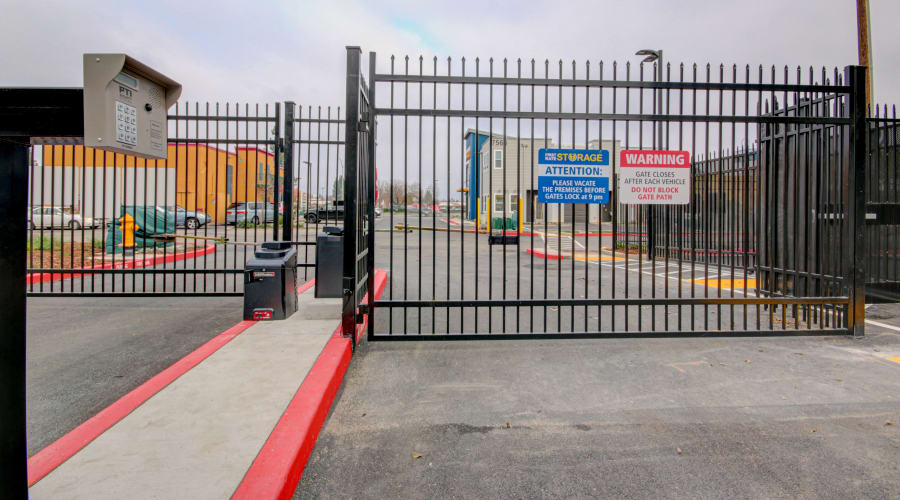 Entrance Gate at First Rate Storage
