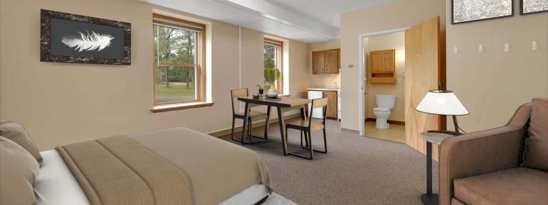 Studio resident apartment at Villas At Maple Ridge in Spooner, Wisconsin