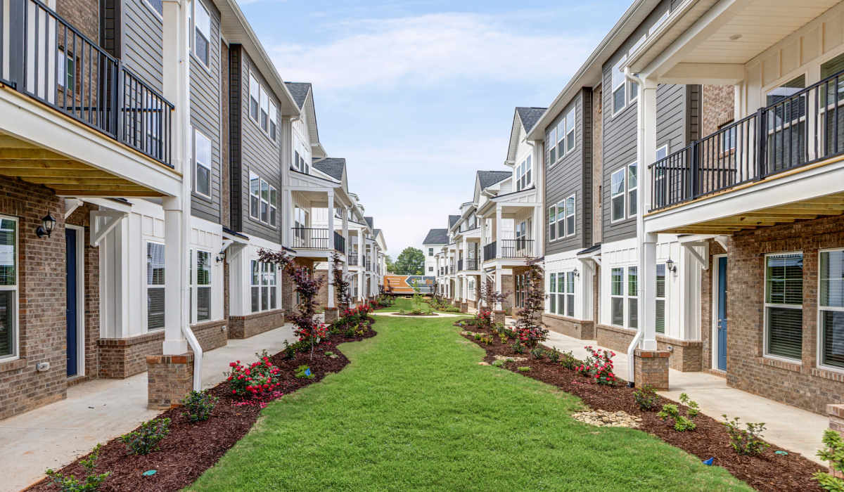 Open green space at The Courts at Maverick Yards in Mauldin, South Carolina