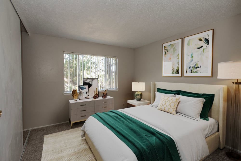 Bedroom at Arden Palms Apartments in Sacramento, California