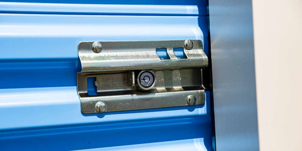 Lock on a unit at Hometown Self Storage in Battle Ground, Washington