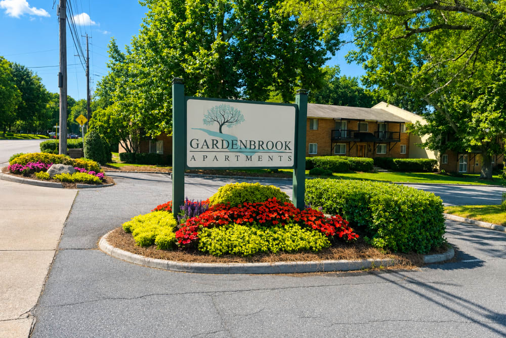 Entrance to the laundry center at Gardenbrook Apartments in Columbus, Georgia