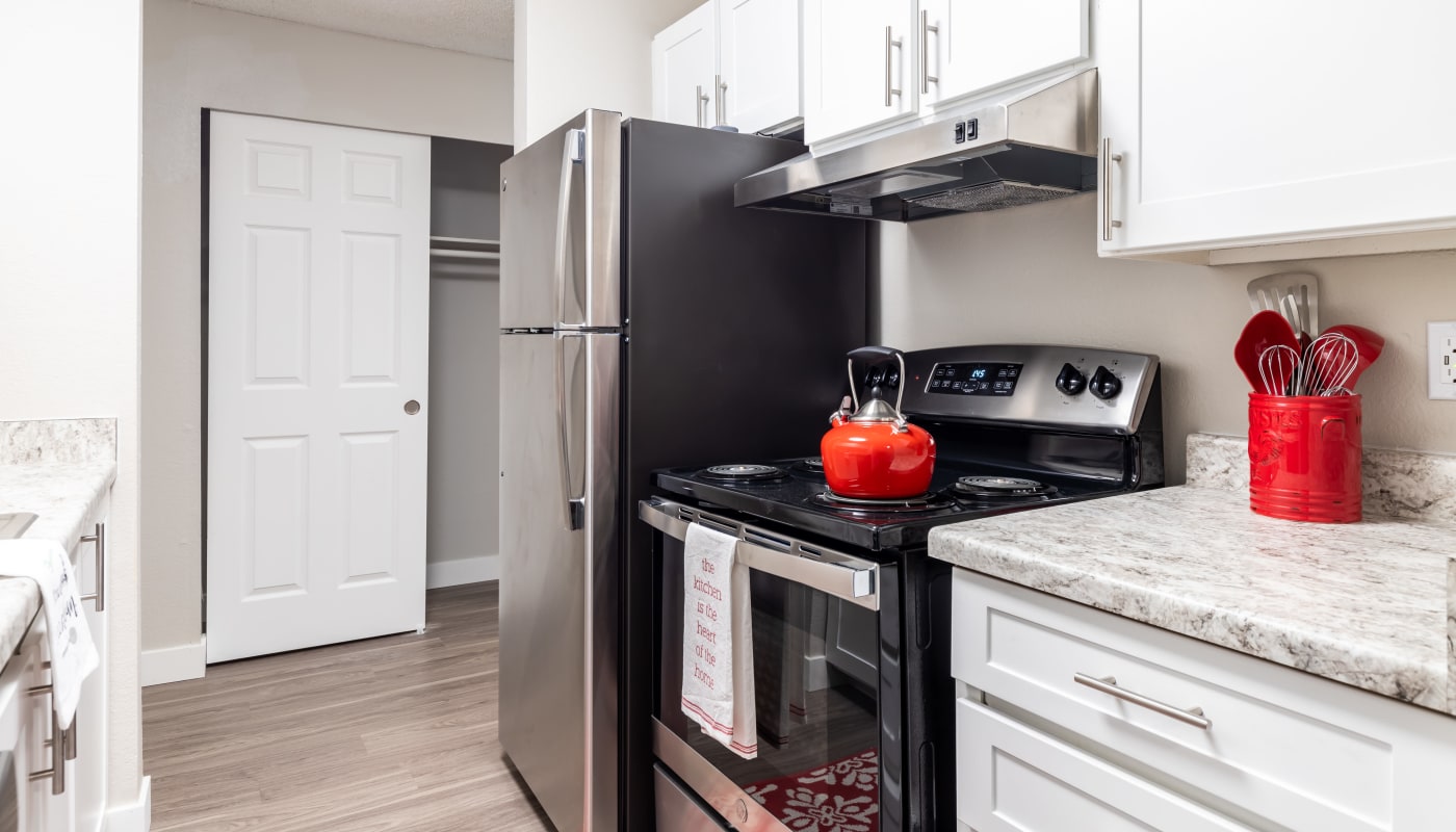 Modern living room at The Boulevard at South Station Apartment Homes in Tukwila, Washington