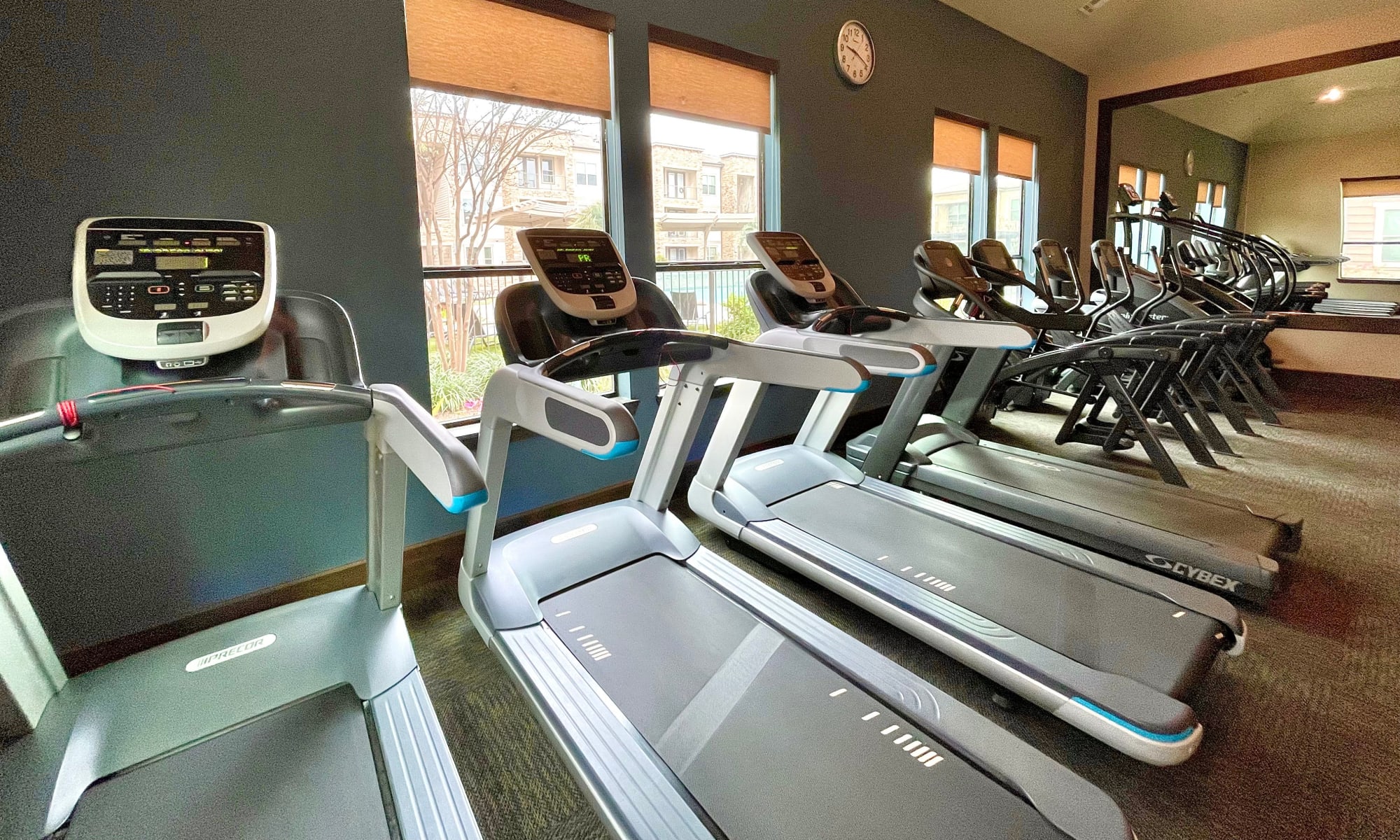 Apartments with a gym at The Abbey at Spring Town Center in Spring, Texas