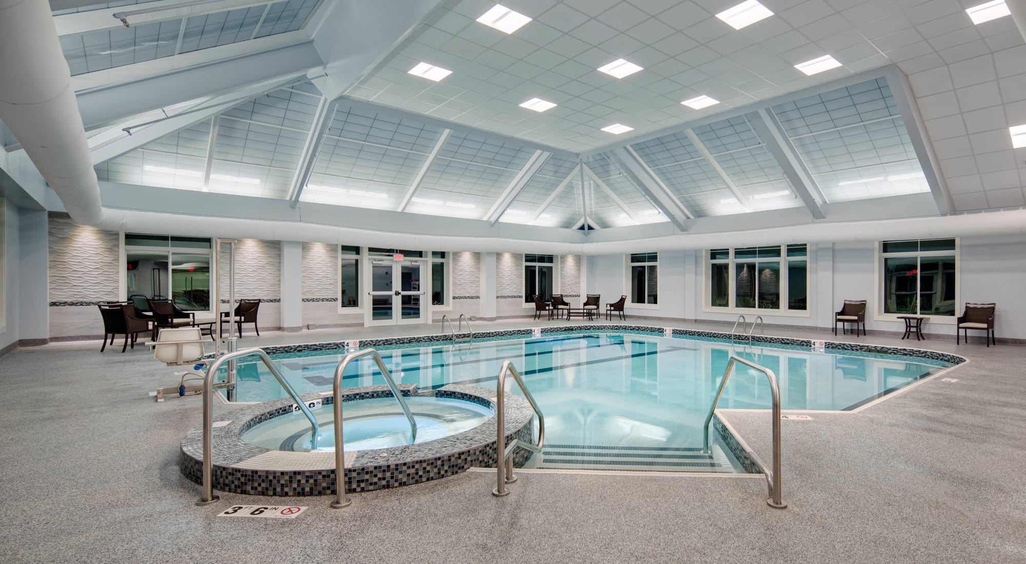 Swimming pool at Maplewood at Mayflower Place in West Yarmouth, Massachusetts